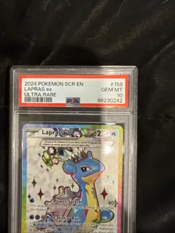 Pokemon Lapras EX Stellar Crown Ultra Rare Card 158/142 Sv07 PSA 10 - Image 3