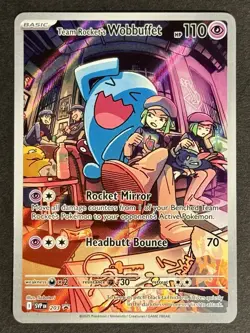 2025 Pokemon Team Rocket's Wobbuffet 203 Sv: Scarlet & Violet Promo Cards Holo - Image 1