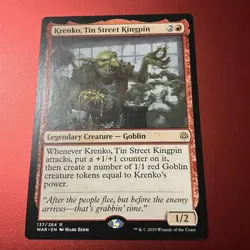 Krenko Tin Street Kingpin MTG Magic the Gathering Card NM Near Mint WAR - Image 2