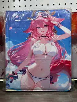 Anime Waifu Trading Card 9-Pocket 3-Ring Zipper Binder - Image 1