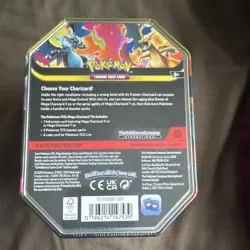 Pokemon Mega Charizard X Metal Tin Trading Card Game Standard 10-10300-120 - Image 2
