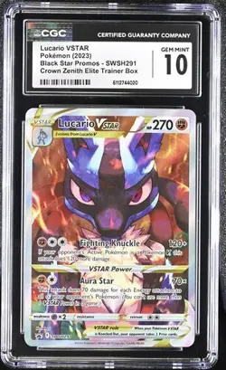 Lucario VSTAR SWSH291 SWSH: Sword & Shield Promo Cards Holo CGC 10 - Image 1