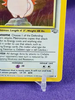 1999 Pokemon Clefable Jungle Holo 1/64 Rare Card - Image 5