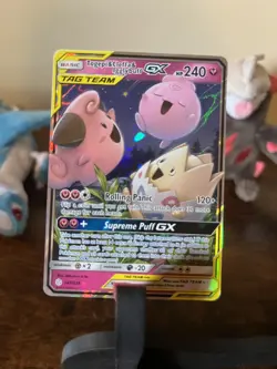 Togepi & Cleffa & Igglybuff GX 143/236 SM-Cosmic Eclipse Holo Tag Team Pokemon - Image 1
