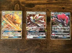 Rare Pokemon Cards Bundle of 3-Dragonite GX, Solgaleo GX, Zoroark GX - Image 1