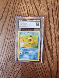 Pokemon Fossil Set Unlimited Regular Finish Psyduck 53/62 - CGC 10! Gem! - Image 1
