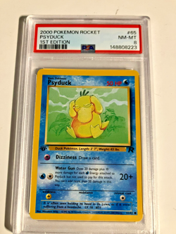 VINTAGE 1st Edition Team Rocket, PSA graded NM-MINT Pokemon Psyduck - Image 2