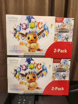 LOT OF 2 - COSTCO PRISMATIC EVOLUTIONS ETB + BOOSTER BUNDLE - SEALED - POKEMON - Image 1