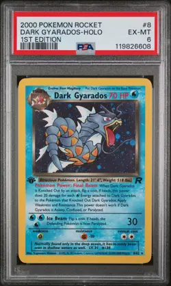 Dark Gyarados 1st Edition 8/82 PSA 6 EX-MT Pokemon Rocket 1st-Ed Holo Rare - Image 1