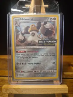 Melmetal 129/214 Unbroken Bonds Stamped & Sealed Rare Pokemon Tcg - Image 1