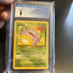 1999 POKEMON BASE SET UNLIMITED #51 KOFFING CGC 8 1999 (Blue Label) - Image 1