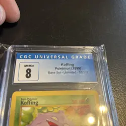 1999 POKEMON BASE SET UNLIMITED #51 KOFFING CGC 8 1999 (Blue Label) - Image 3