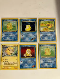 VINTAGE Pokemon PSYDUCK Collection-Set of 6-Including TWO 1st EDITIONS - Image 1