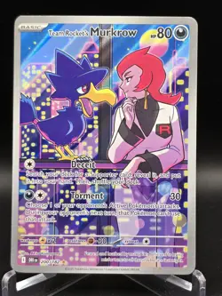 Pokemon Team Rocket's Murkrow 200/182 Destined Rivals Illustration Rare Holo - Image 1