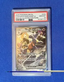 2025 POKEMON DRI EN-DESTINED RIVALS #232 CYNTHIA'S GARCHOMP EX PSA 10 - Image 1