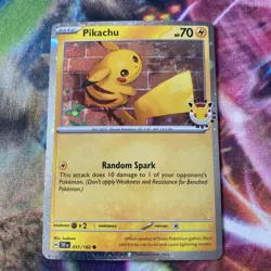 Pikachu (Pokemon Day 2026) Common Holo Cosmos TEF 051/162 NM - Image 1