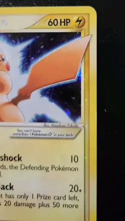 2006 Pokemon Gold Star Pikachu EX Holon Phantoms 104/110 - Image 4