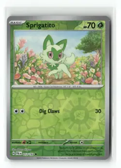 Sprigatito 013/193 Common Paldea Evolved Pokemon Reverse Holo Near Mint - Image 1