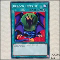 Dragon Treasure - LOB-EN092 - Common Unlimited Yugioh - Image 1