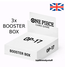One Piece TCG Sealed 3x Booster Box OP17 OP-17 - ENGLISH PREORDER 8/28/26 - Image 1