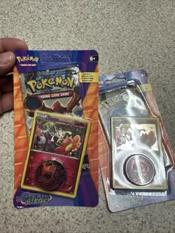 2016 Pokemon TCG Steam Siege XY Blister Coin Booster Pack Floette 2X - Image 1
