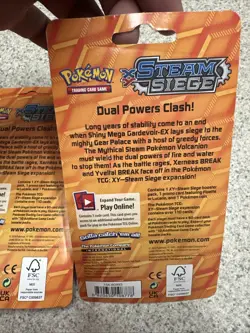 2016 Pokemon TCG Steam Siege XY Blister Coin Booster Pack Floette 2X - Image 4