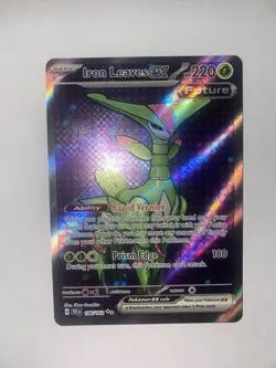 Iron Leaves ex 186/162 - Pokemon SV05: Temporal Forces - Full Art Secret Rare NM - Image 3