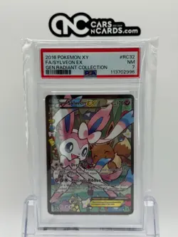 2016 POKEMON XY GENERATIONS RADIANT COLLECTION #RC32 FA/SYLVEON EX RADIANT PSA 7 - Image 3