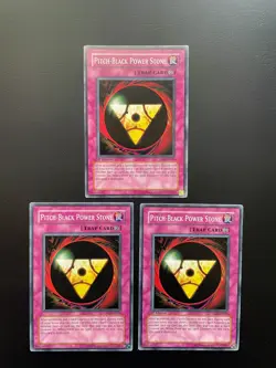Yugioh Pitch-Black Power Stone SD6-EN034 Mixed Editions MP/HP X3 - Image 1