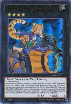 Yugioh! LP Zoodiac Tigermortar - RATE-EN052 - Ultra Rare - Unlimited Edition Lig - Image 1