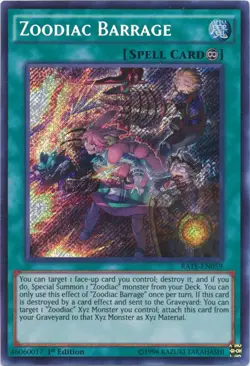Yugioh! LP Zoodiac Barrage - RATE-EN059 - Secret Rare - 1st Edition Lightly Play - Image 1