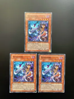 Yugioh Tsukuyomi SD6-EN011 1st Edition Common Damaged X3 - Image 1