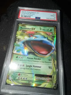 Pokemon TCG Venusaur EX XY Evolutions Holo Rare Card 1/108 EX Graded 9 - Image 1