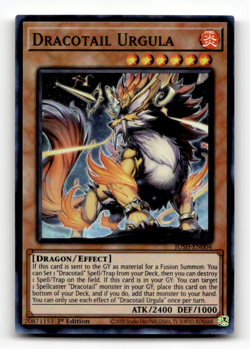 Yugioh Dracotail Urgula (Super Rare) - Justice Hunters - Image 1