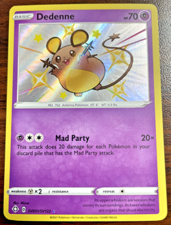 Dedenne SV051/SV122 - Pokemon TCG Shining Fates (2021) - Shiny Holo Rare - NM - Image 1