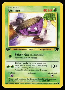 Grimer 57/82 Common 1st Edition Team Rocket Pokemon Card - Image 1