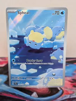 Spheal 199/191 Illustration Rare Sv08: Surging Sparks Pokemon TCG - NM - Image 1