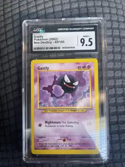 Pokemon 2002 Gastly Neo Destiny - Unlimited 65/105 CGC 9.5 Rare - Image 1