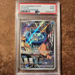 Squirtle Pokemon TCG Sv07 Stellar Crown 148/142 Illustration Rare Holo PSA 9 - Image 1