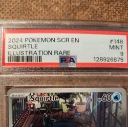 Squirtle Pokemon TCG Sv07 Stellar Crown 148/142 Illustration Rare Holo PSA 9 - Image 2