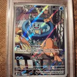 Squirtle Pokemon TCG Sv07 Stellar Crown 148/142 Illustration Rare Holo PSA 9 - Image 3