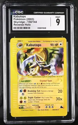 Kabutops 2003 Pokemon Skyridge Reverse Holo CGC 9 #150 - Image 1