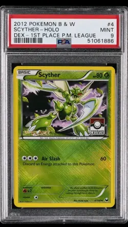 Scyther - 1st Place - B&W DARK EXPLORERS - Pokemon League - #4 HOLO PSA 9 - Image 1