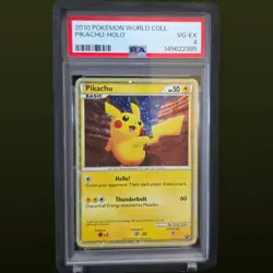 2010 POKEMON WORLD COLLECTION PIKACHU-HOLO PSA 4 - Image 1