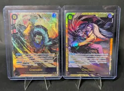 One Piece TCG Crocodile OP14-120 SEC + Alt Art Foil Azure Sea's Seven - Lot of 2 - Image 1