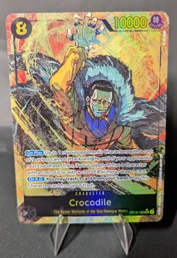 One Piece TCG Crocodile OP14-120 SEC + Alt Art Foil Azure Sea's Seven - Lot of 2 - Image 2