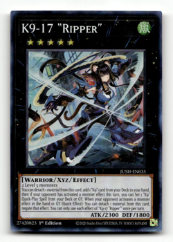 Yugioh K9-17 "Ripper" - Justice Hunters - Image 1