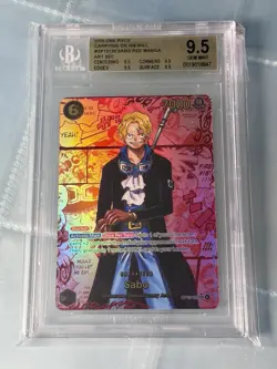 2025 ONE PIECE OP13-120 RED MANGA SABO ALTERNATE ART BGS 9.5 QUAD - Image 1