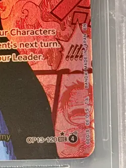 2025 ONE PIECE OP13-120 RED MANGA SABO ALTERNATE ART BGS 9.5 QUAD - Image 4