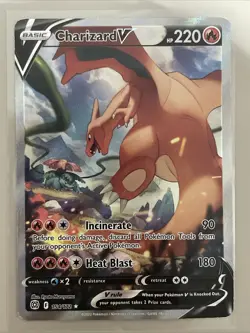 Pokemon Charizard V 154/172 Alt Art Holo Brilliant Stars Card MP - Image 1
